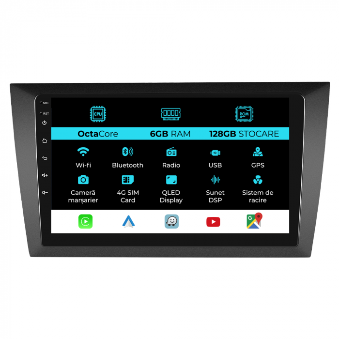 Navigatie Dedicata Volkswagen Golf 6 (2009 - 2013), 9 Inch, 6Gb Ram, 128Gb stocare, Carplay [1]