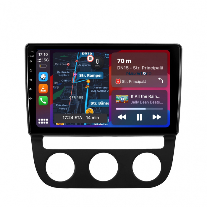 Navigatie Volkswagen Golf5, Jetta (2004-2009), 10Inch, 1Gb Ram, 32Gb Stocare, Carplay [2]