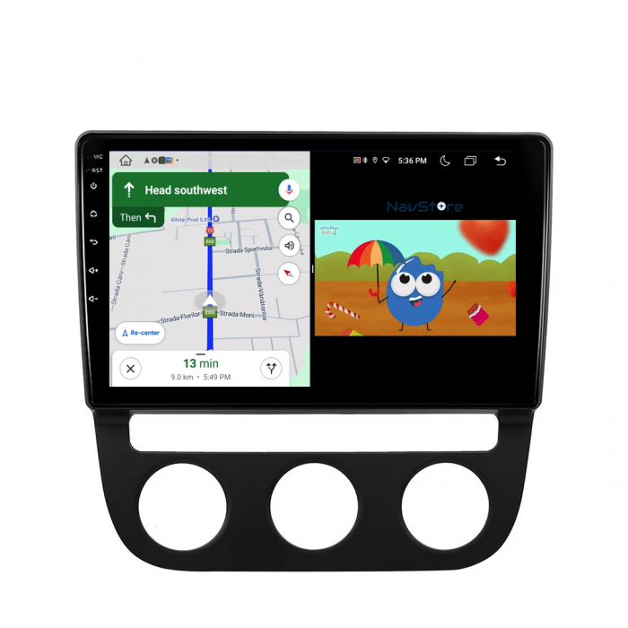 Navigatie Android Dedicata Volkswagen Golf5/Jetta (2004-2009), 10Inch, 4Gb Ram, 64Gb Stocare, Bluetooth, WiFi, Carplay [7]
