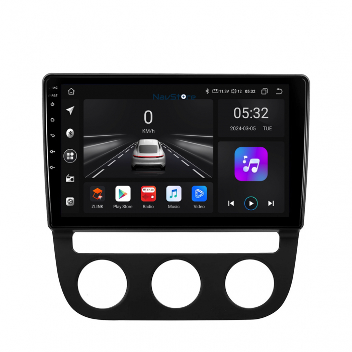 Navigatie Android Dedicata Volkswagen Golf5/Jetta (2004-2009), 10Inch, 4Gb Ram, 64Gb Stocare, Bluetooth, WiFi, Carplay [2]