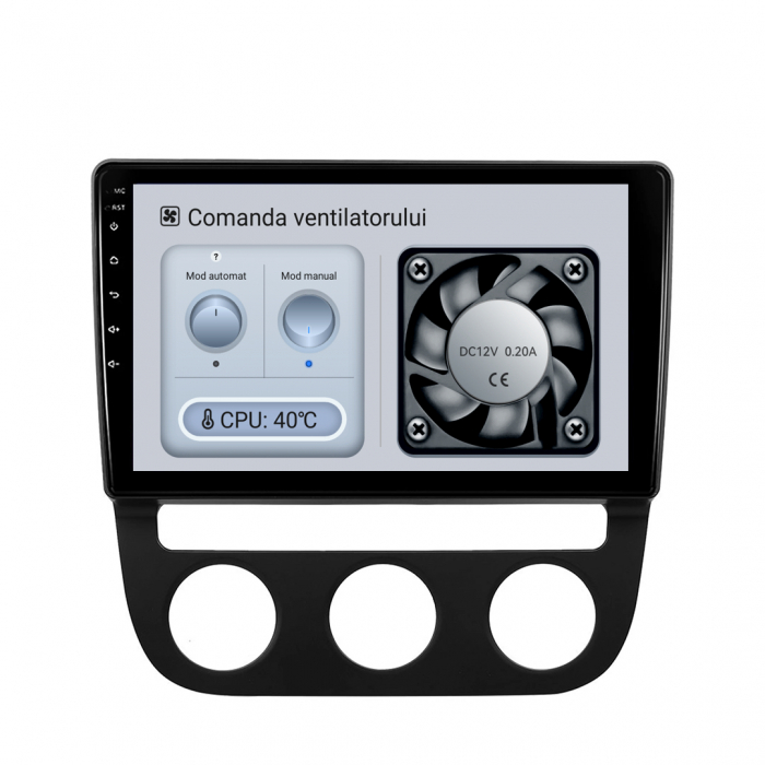 Navigatie Android Dedicata Volkswagen Golf5/Jetta (2004-2009), 10Inch, 4Gb Ram, 64Gb Stocare, Bluetooth, WiFi, Carplay [3]