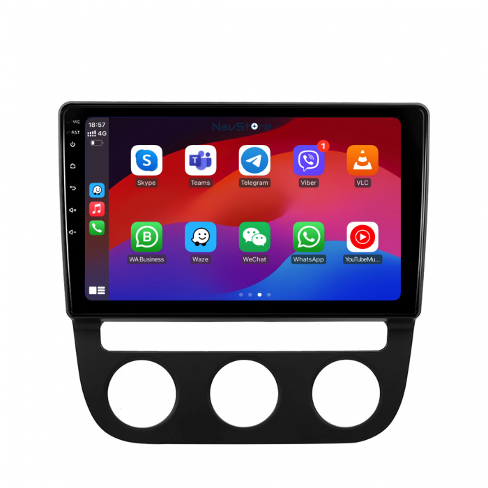 Navigatie Dedicata Volkswagen Golf5/Jetta (2004-2009), 10Inch, 6Gb Ram, 128Gb Stocare, Carplay [4]