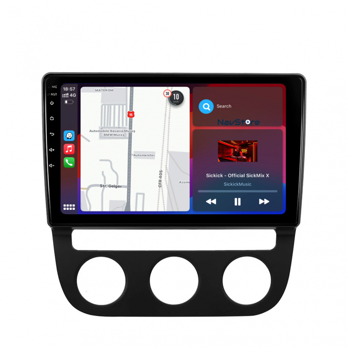 Navigatie Dedicata Volkswagen Golf5/Jetta (2004-2009), 10Inch, 6Gb Ram, 128Gb Stocare, Carplay [3]