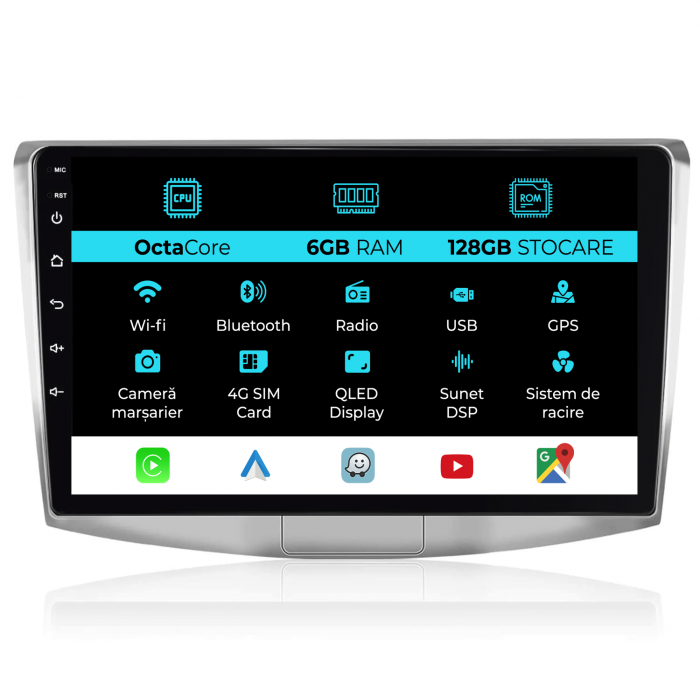 Navigatie Dedicata Volkswagen Passat B6, B7, CC (2005 -2015),10Inch, 6Gb Ram, 128Gb Stocare, Carplay [1]