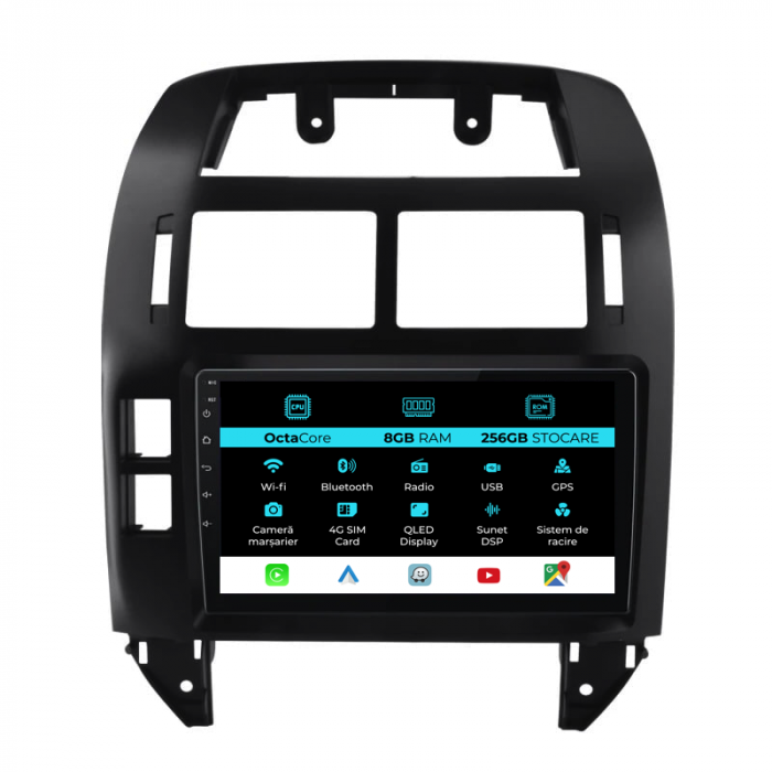 Navigatie Dedicata Volkswagen Polo (2004-2011), 9Inch, 8Gb Ram, 256Gb Stocare, Carplay [1]