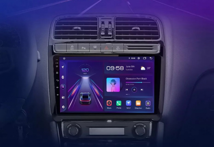 Navigatie Dedicata Volkswagen Polo (2009-2018), 9Inch, 6Gb Ram, 128Gb Stocare, Carplay [6]