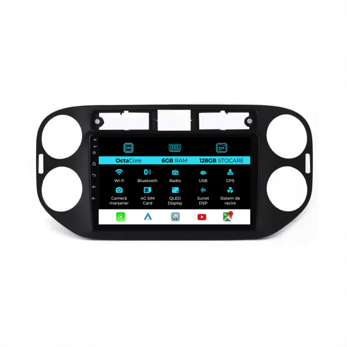 Navigatie Dedicata Volkswagen Tiguan (2011-2016), 9Inch, 6Gb Ram, 128Gb Stocare, Carplay [1]