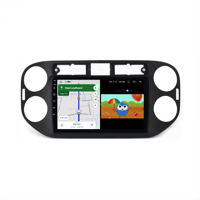 Navigatie Dedicata Volkswagen Tiguan (2011-2016), 9Inch, 6Gb Ram, 128Gb Stocare, Carplay [5]