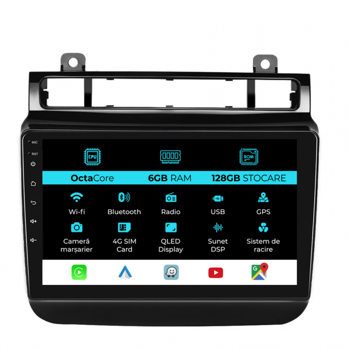 Navigatie Dedicata Volkswagen Touareg (2010-2018), 9Inch, 6Gb Ram, 128Gb Stocare, Carplay [1]