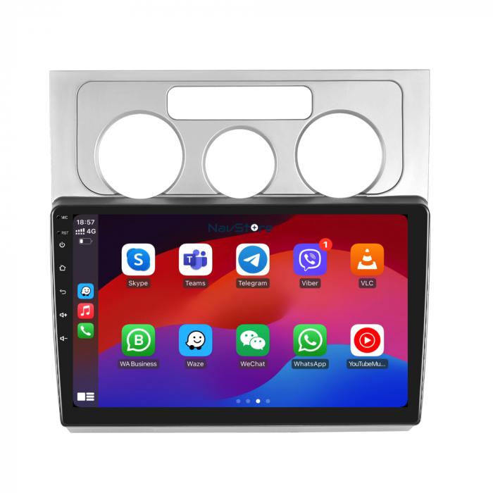 Navigatie Android Dedicata Volkswagen Touran (2003-2010), 9Inch, 4Gb Ram, 64Gb Stocare, Bluetooth, WiFi, Carplay [6]