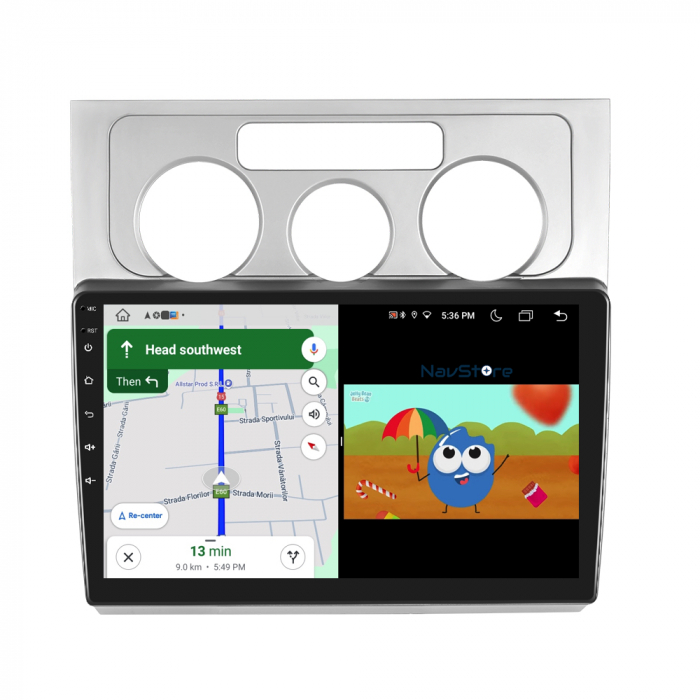 Navigatie Android Dedicata Volkswagen Touran (2003-2010), 9Inch, 4Gb Ram, 64Gb Stocare, Bluetooth, WiFi, Carplay [7]