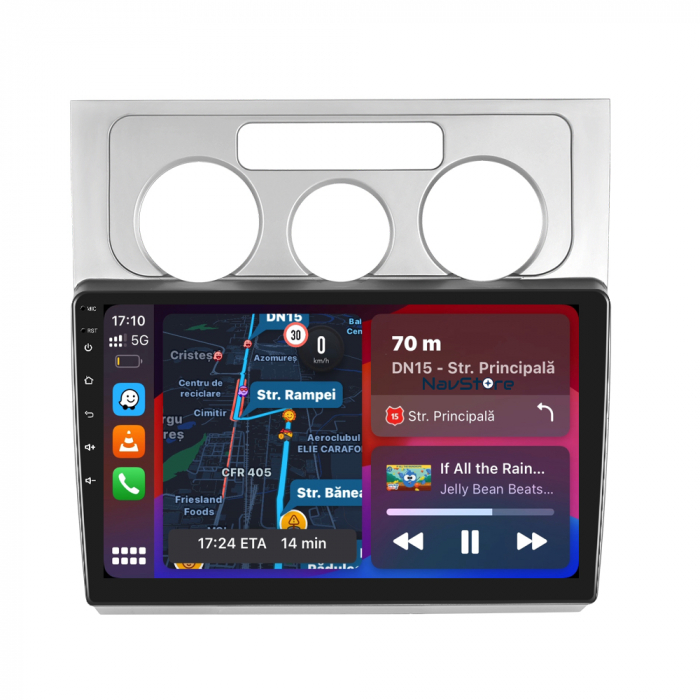 Navigatie Android Dedicata Volkswagen Touran (2003-2010), 9Inch, 4Gb Ram, 64Gb Stocare, Bluetooth, WiFi, Carplay [4]