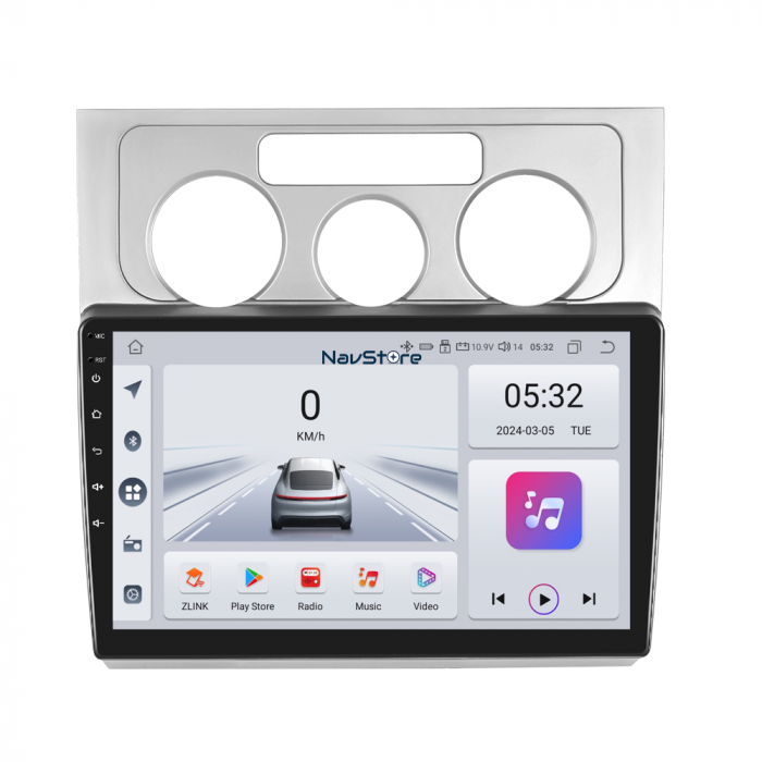 Navigatie Android Dedicata Volkswagen Touran (2003-2010), 9Inch, 4Gb Ram, 64Gb Stocare, Bluetooth, WiFi, Carplay [1]