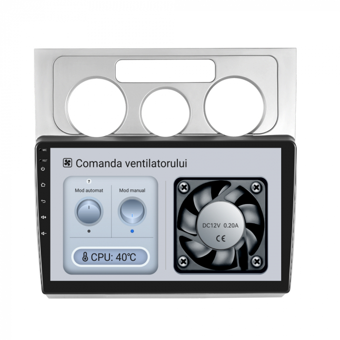 Navigatie Android Dedicata Volkswagen Touran (2003-2010), 9Inch, 4Gb Ram, 64Gb Stocare, Bluetooth, WiFi, Carplay [3]