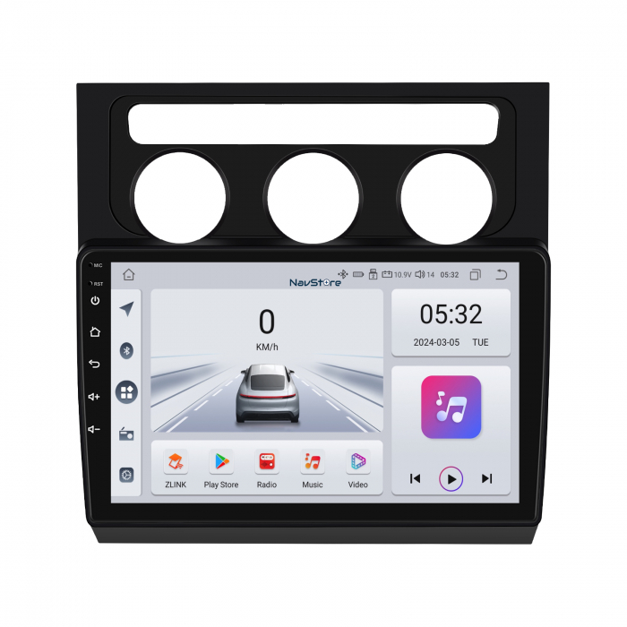 Navigatie Android Dedicata Volkswagen Touran (2003-2010), 9Inch, 4Gb Ram, 64Gb Stocare, Bluetooth, WiFi, Carplay [1]