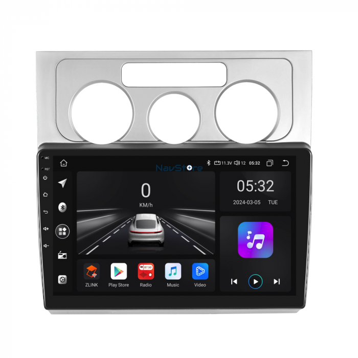 Navigatie Android Dedicata Volkswagen Touran (2003-2010), 9Inch, 4Gb Ram, 64Gb Stocare, Bluetooth, WiFi, Carplay [2]