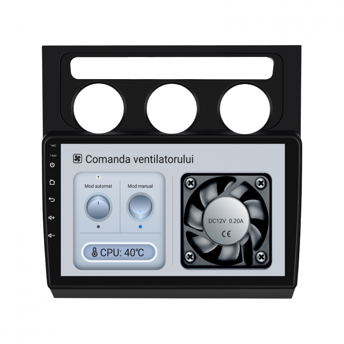 Navigatie Android Dedicata Volkswagen Touran (2003-2010), 9Inch, 4Gb Ram, 64Gb Stocare, Bluetooth, WiFi, Carplay [3]