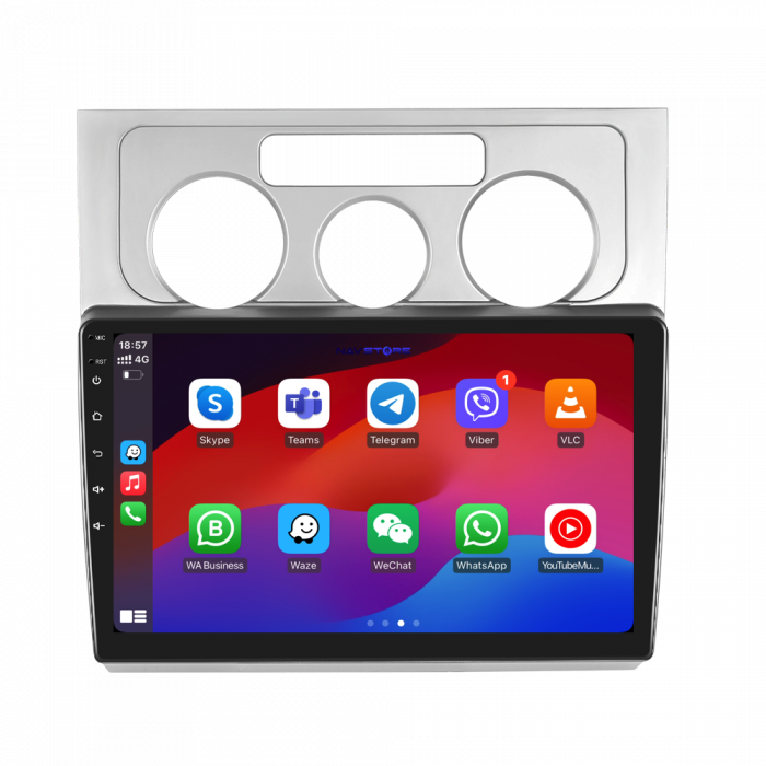Navigatie Dedicata Volkswagen Touran (2003-2010), 10Inch, 4Gb Ram, 64Gb Stocare, Carplay [4]
