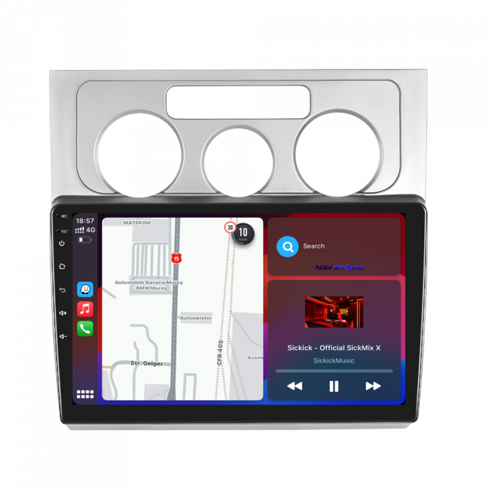 Navigatie Dedicata Volkswagen Touran (2003-2010), 10Inch, 6Gb Ram, 128Gb Stocare, Carplay [3]