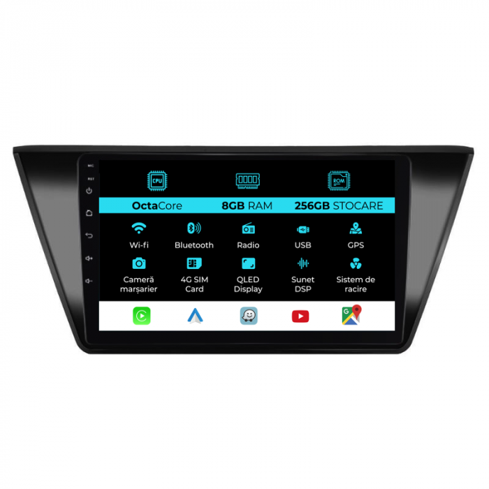 Navigatie Android Dedicata Volkswagen Touran (2015 - 2020), 10Inch, 8Gb Ram, 256Gb Stocare, Carplay [1]