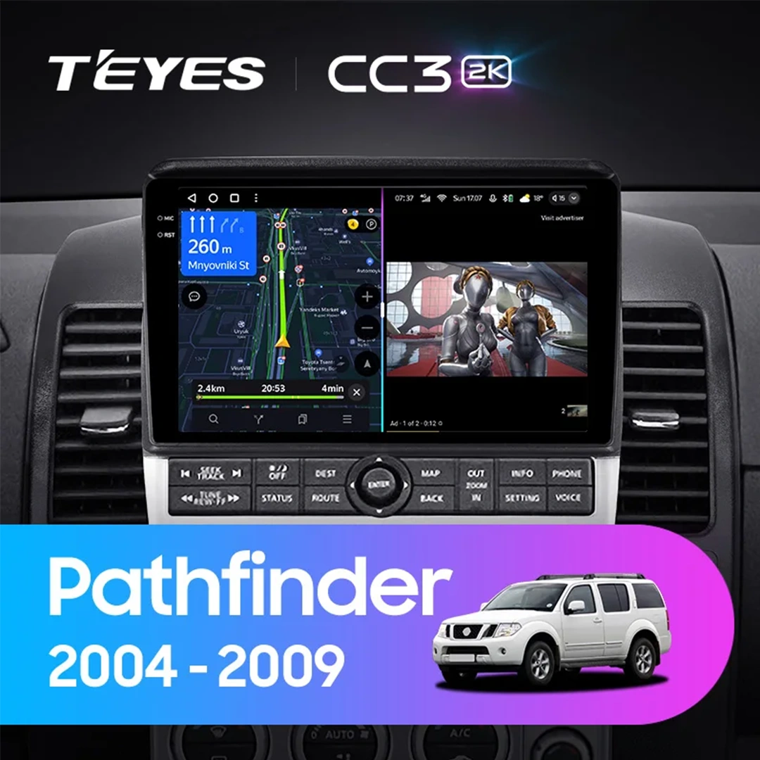 Navigatie Auto cu Asistenta AI Teyes CC4 PRO Nissan Pathfinder 2005-2012 8+128GB 9.5" QLED, Android 13, 5G, 7.1 DSP, CarPlay [2]