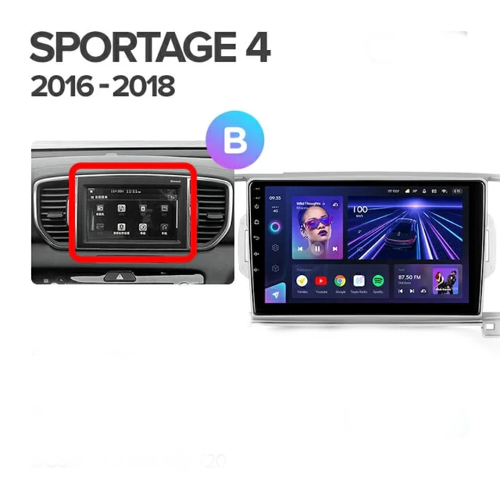 Navigatie Auto Teyes CC3 2K 360° Kia Sportage 4 2016-2018 6+128GB 9.5" QLED Octa-core 2Ghz, Android 4G Bluetooth 5.1 DSP [7]