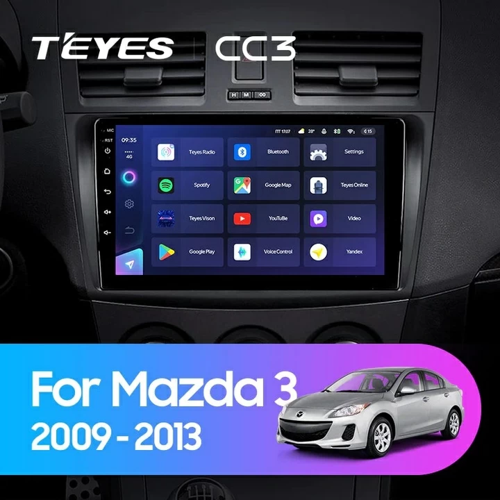 Navigatie Auto Teyes CC3 2K 360° Mazda 3 II 2009-2013 6+128GB 9.5" QLED Octa-core 2Ghz, Android 4G Bluetooth 5.1 DSP [2]
