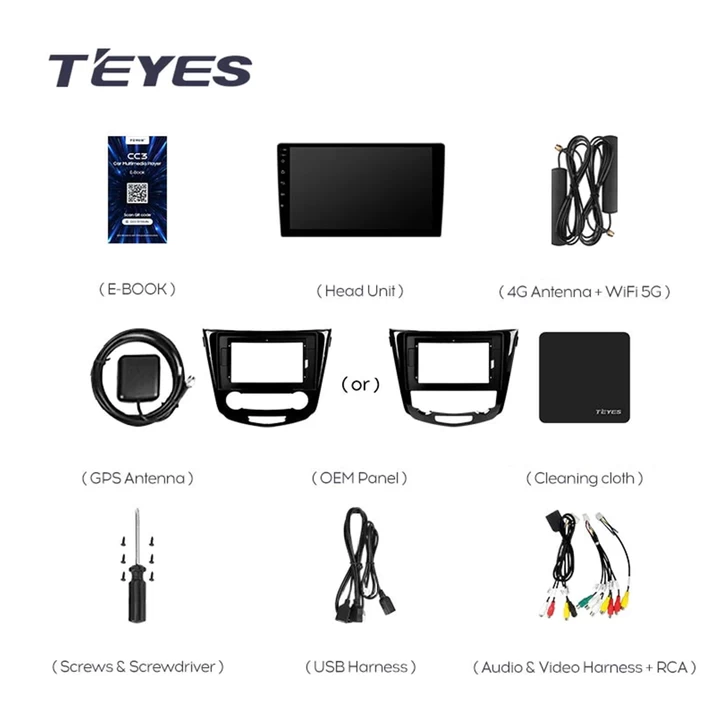 Navigatie Auto Teyes CC3 2K 360° Nissan Qashqai 2 J11 2013-2017 6+128GB 10.36" QLED Octa-core 2Ghz, Android 4G Bluetooth 5.1 DSP [8]
