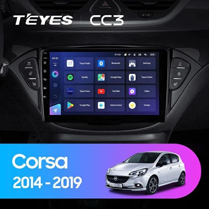 Navigatie Auto Teyes CC3 2K 360° Opel Corsa E 2014-2019 6+128GB 9.5" QLED Octa-core 2Ghz, Android 4G Bluetooth 5.1 DSP [2]