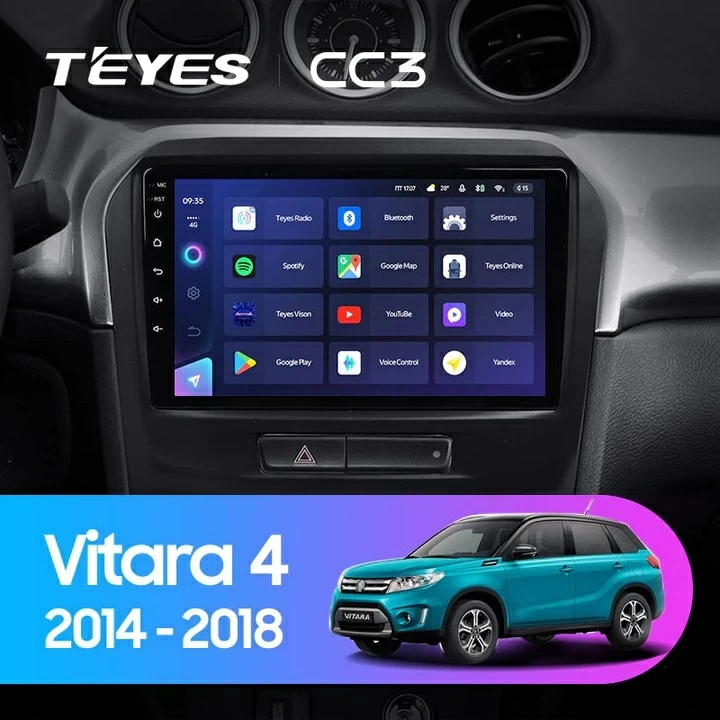 Navigatie Auto Teyes CC3 2K 360° Suzuki Vitara 4 2014-2018 6+128GB 9.5" QLED Octa-core 2Ghz, Android 4G Bluetooth 5.1 DSP [2]
