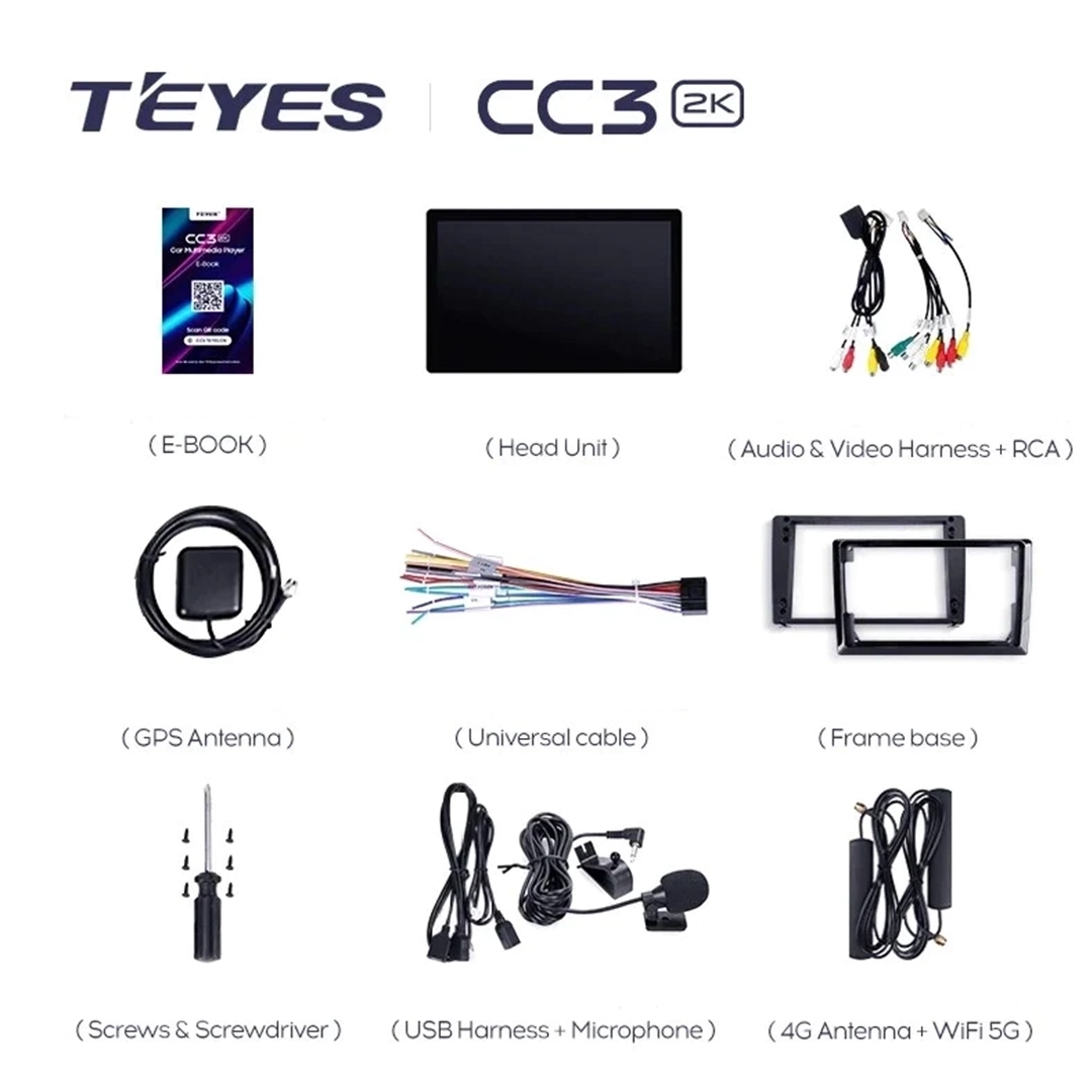 Navigatie Auto Teyes CC3 2K M Button 4+32GB 10.36" QLED Octa-core 2Ghz Android 4G Bluetooth 5.1 DSP [4]