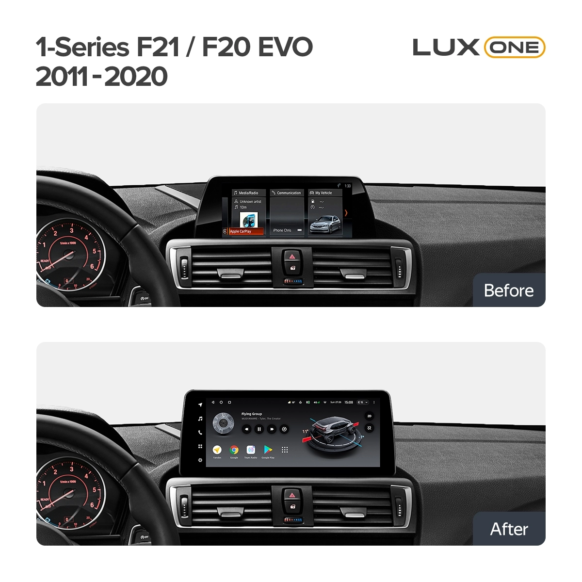 Navigatie auto Teyes Lux One BMW Seria 1 F20 2011-2020 EVO 6+128G 12.3” IPS Octa-Core 2.0 GHz Android 4G DSP Bluetooth 5.1 [2]