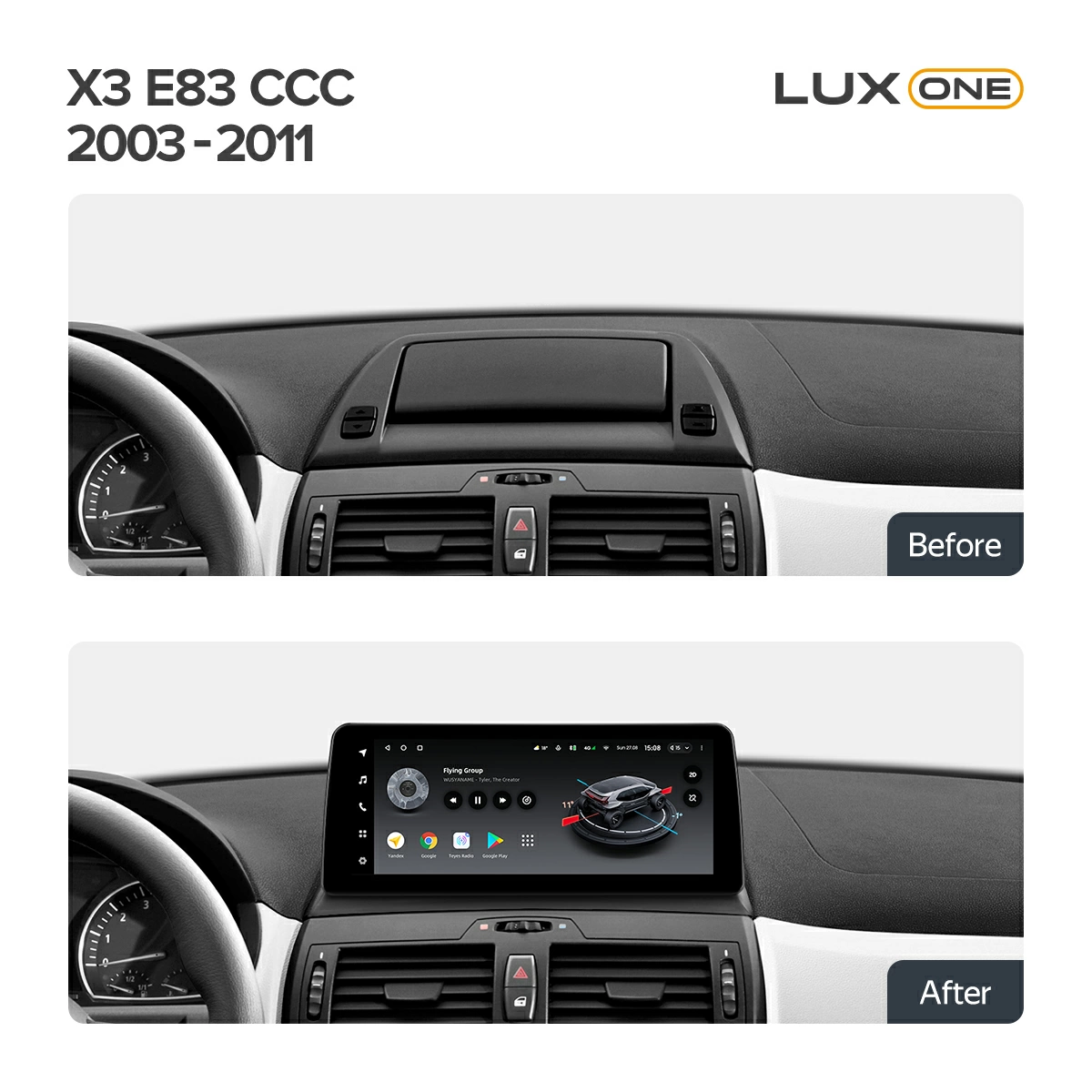 Navigatie Auto Teyes Lux One BMW X3 E83 2003-2010 CCC 6+128GB 12.3" IPS Octa-Core 2.0 GHz Android 4G DSP Bluetooth 5.1 [3]