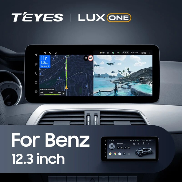 Navigatie Auto Teyes Lux One Mercedes-Benz GLE W166 2011-2019 NTG 5.0 6+128GB 12.3" IPS Octa-core 2Ghz, Android 4G Bluetooth 5.1 DSP [2]