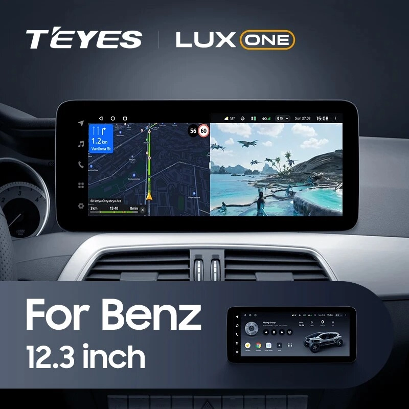 Navigatie Auto Teyes Lux One Mercedes-Benz M Class W166 2011-2019 NTG 4.5 6+128GB 12.3" IPS Octa-core 2Ghz, Android 4G Bluetooth 5.1 DSP [2]