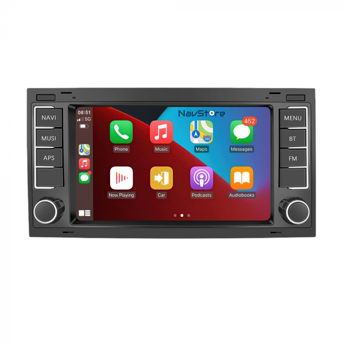 Navigatie Dedicata Volkswagen Touareg, Transporter T5, 7Inch, 4Gb Ram, 64Gb Stocare, Carplay [2]
