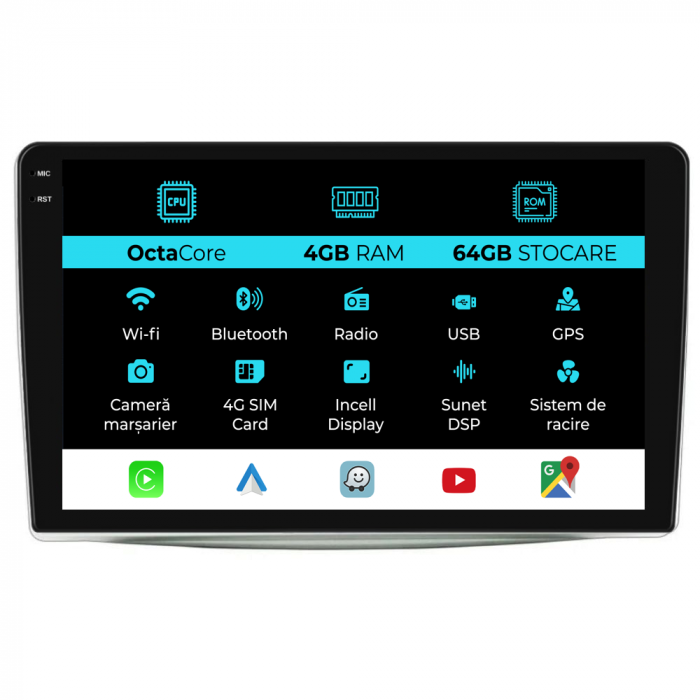 Navigatie Dedicata Alfa Romeo Mito (2008-2018), 9Inch, 4Gb Ram, 64Gb Stocare, Carplay [1]