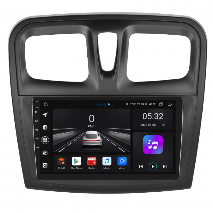 Navigatie Dedicata Android Dacia Logan/Sandero (2012-2020), 9Inch, 4Gb Ram, 64Gb Stocare, Bluetooth, Carplay [2]