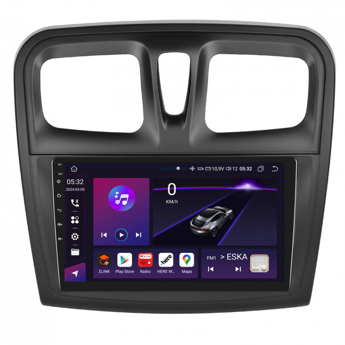 Navigatie Dedicata Android Dacia Logan/Sandero (2012-2020), 9Inch, 4Gb Ram, 64Gb Stocare, Bluetooth, Carplay [4]