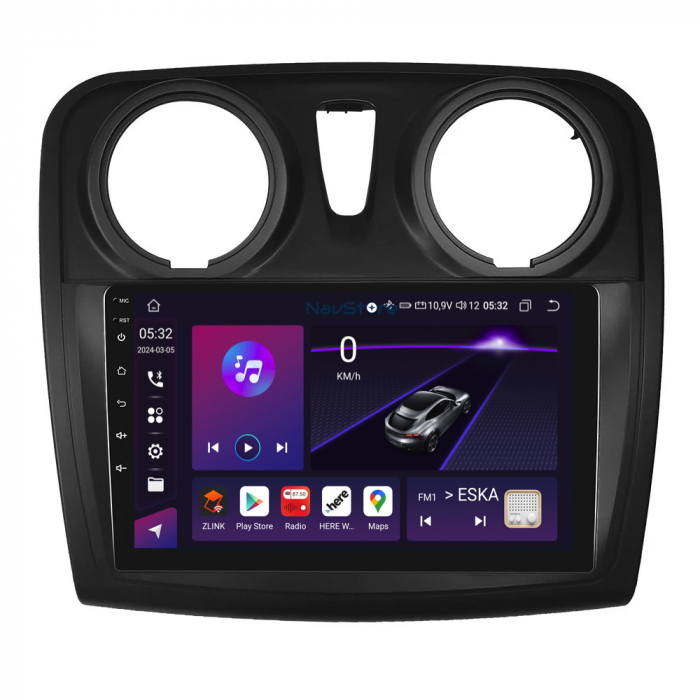 Navigatie Dedicata Android Dacia Logan/Sandero (2012-2020), 9Inch, 4Gb Ram, 64Gb Stocare, Bluetooth, WiFi, Carplay [3]