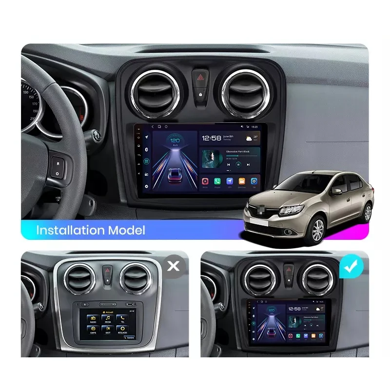 Navigatie Dedicata Android Dacia Logan/Sandero (2012-2020), 9Inch, 4Gb Ram, 64Gb Stocare, CarPlay [6]