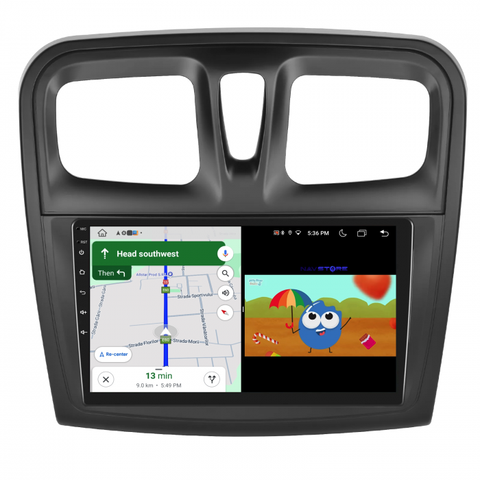 Navigatie Dedicata Dacia Logan/Sandero (2012-2020), 9Inch, 4Gb Ram, 64Gb Stocare, Carplay [5]
