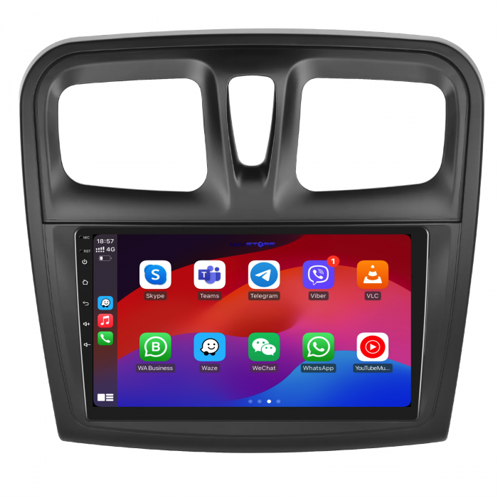 Navigatie Dedicata Dacia Logan/Sandero (2012-2020), 9Inch, 4Gb Ram, 64Gb Stocare, Carplay [4]