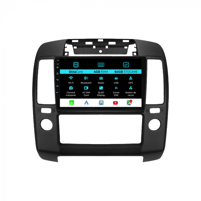 Navigatie Dedicata Nissan Navara (2004-2010), 9Inch, 4Gb Ram, 64Gb Stocare, Carplay [1]