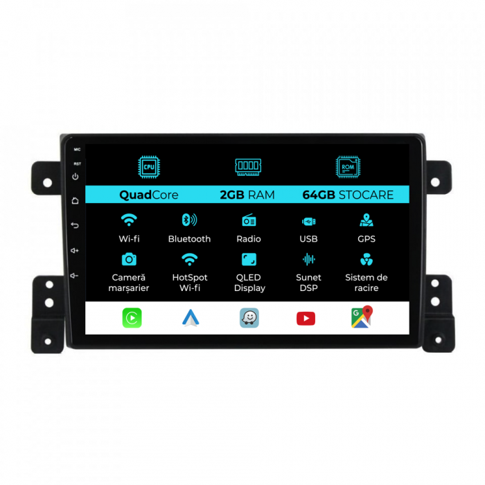Navigatie Dedicata Suzuki Grand Vitara 3 (2005-2015), 9Inch, 2Gb Ram, 64Gb Stocare, Carplay [1]