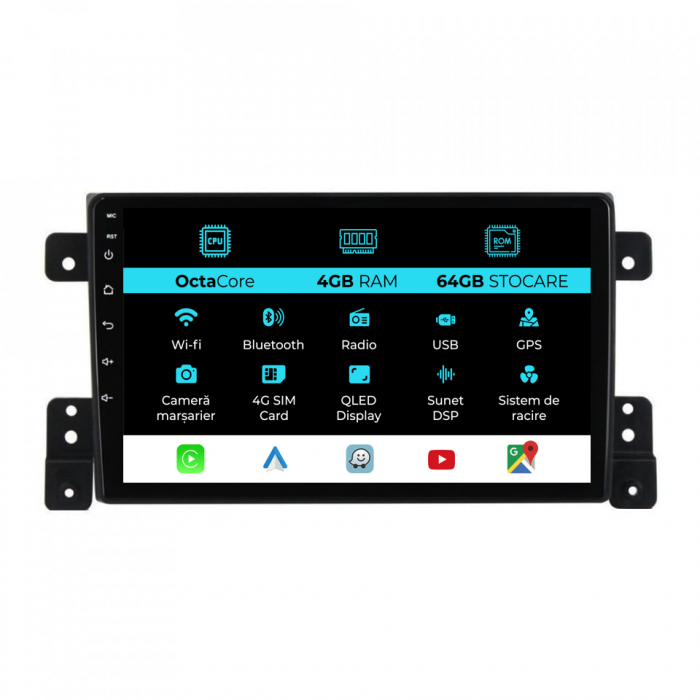 Navigatie Dedicata Suzuki Grand Vitara 3 (2005-2015), 9Inch, 4Gb Ram, 64Gb Stocare, Carplay [1]