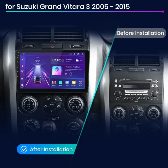 Navigatie Dedicata Suzuki Grand Vitara 3 (2005-2015), 9Inch, 8Gb Ram, 256Gb Stocare, Carplay [7]