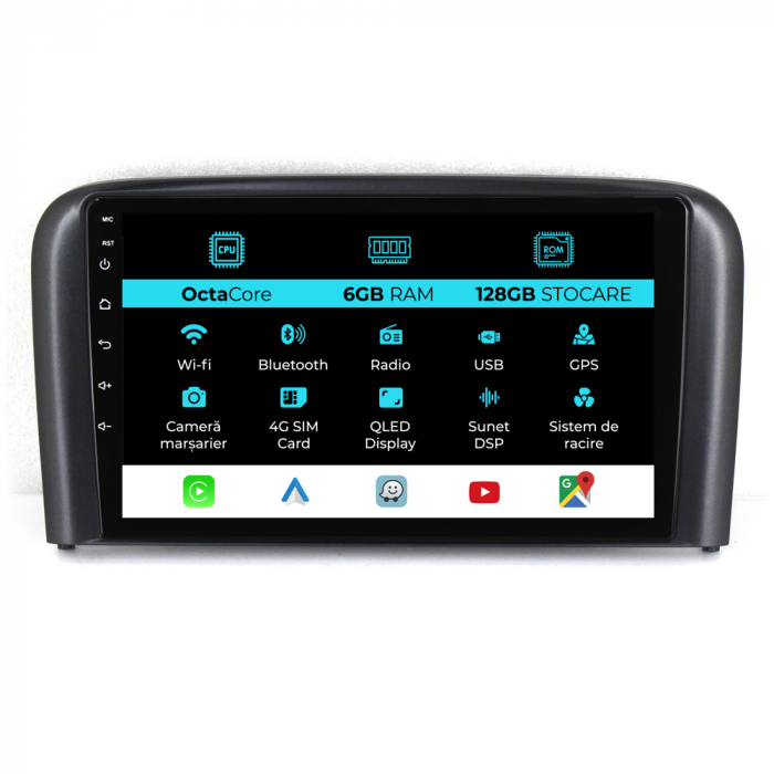Navigatie Dedicata Volvo S80 (1998-2006), 9Inch, 6Gb Ram, 128Gb Stocare, Carplay [1]