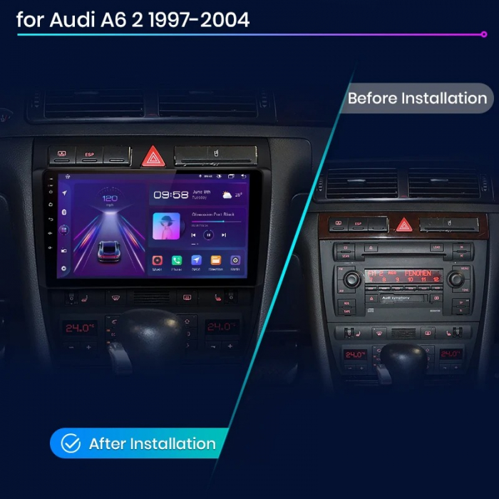 Navigatie Dedicata Audi A6 C5 (2000-2004), 9Inch, 2Gb Ram, 64Gb Stocare, Carplay [7]