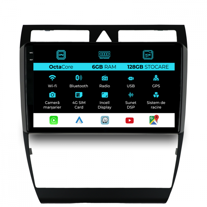 Navigatie Dedicata Audi A6 C5 (2000-2004), 9Inch, 6Gb Ram, 128Gb Stocare, Carplay [1]